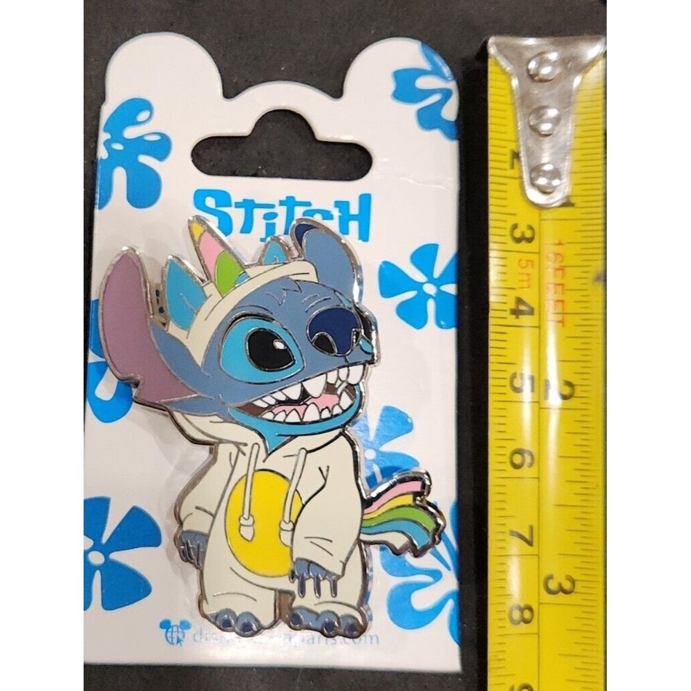 Disney Stitch Unicorn Onesie Enamel Pin Disneyland Paris Lilo & Stitch Rainbow - Picture 3 of 6